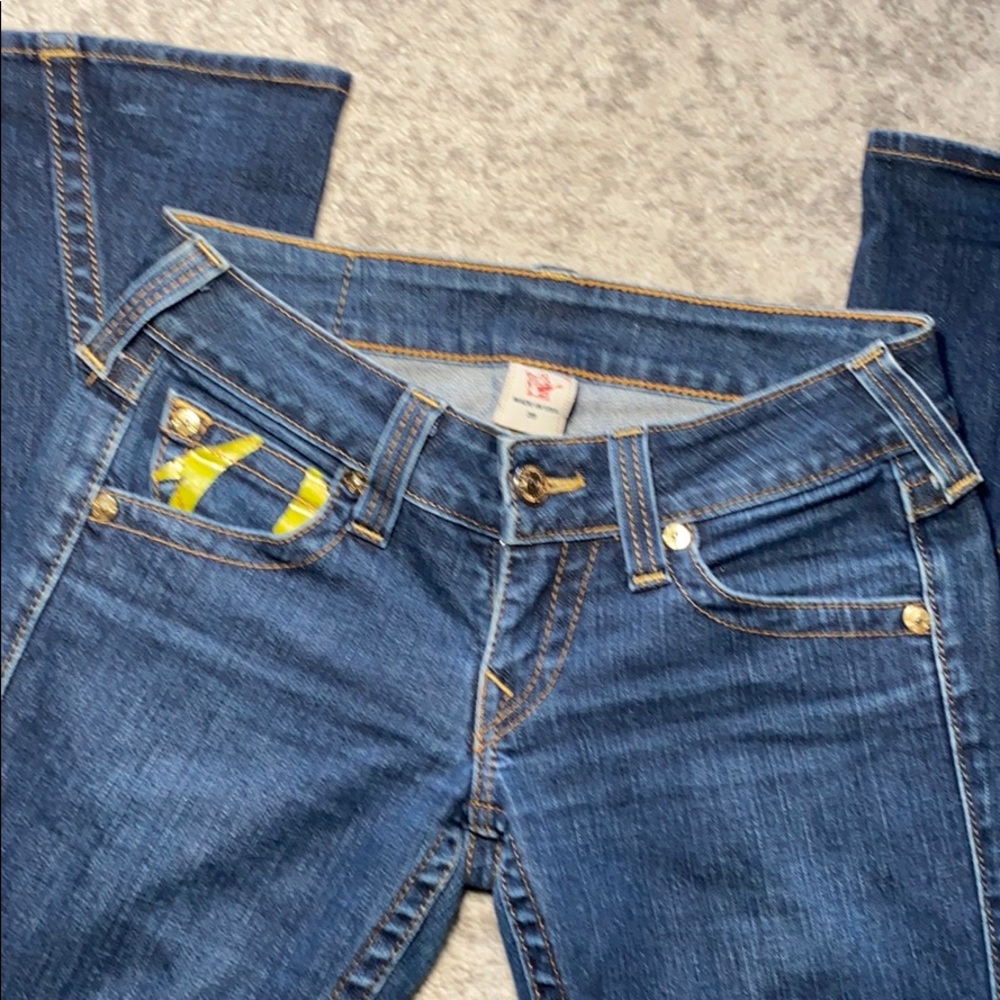 TRUE RELIGION Jeans women's Bootcut logo Size 28 - Picture 6 of 11